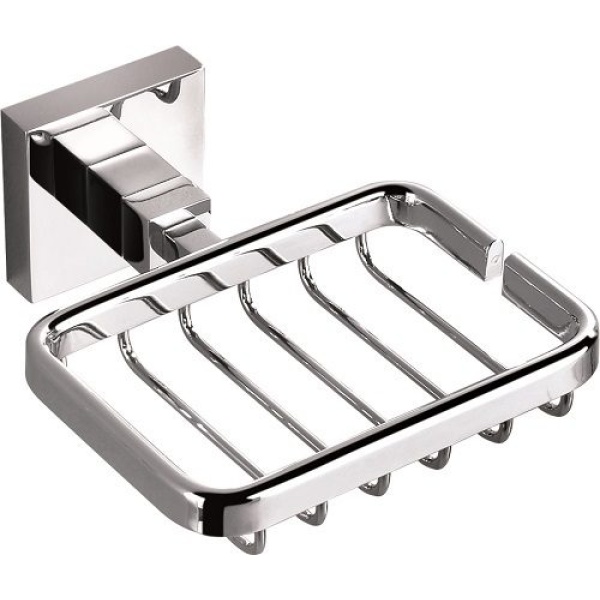 Eckig metal soap dish chrome