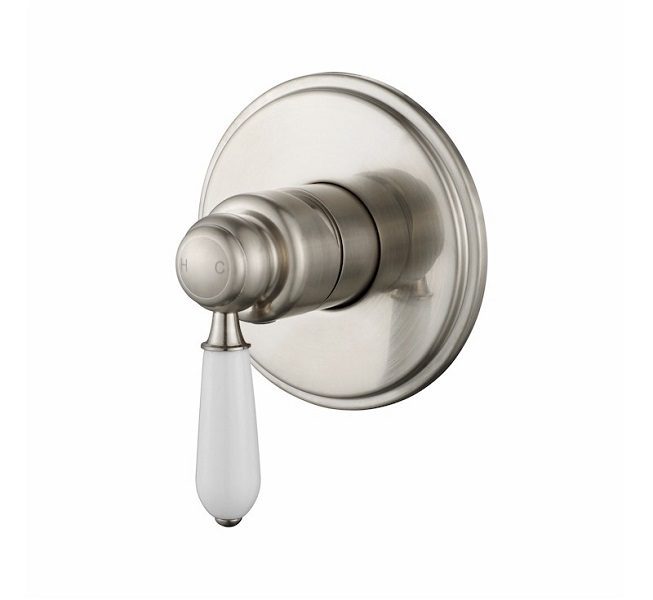 Bordeaux Shower Mixer Brushed Nickel | Bathrooms on a Budget