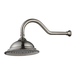 Bordeaux shower arm with shower head brushed nickel