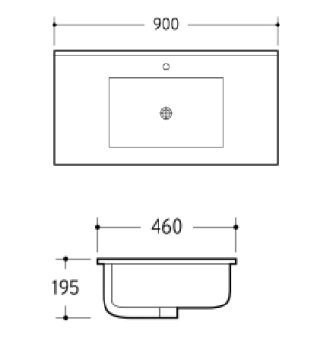 Wall Hung 900 Vanity PVC Finger Pull Left Drawers | Bathrooms on a Budget