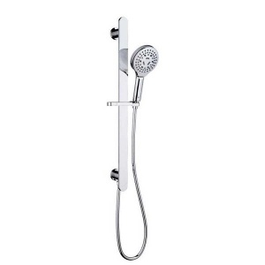 Kara multifunction shower on rail with water inlet chrome