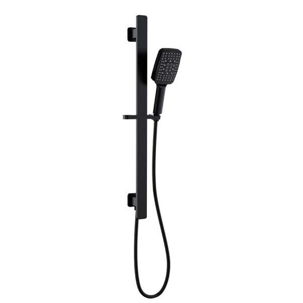 Seto multifunction shower on rail with water inlet matte black