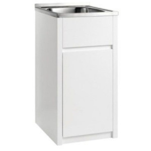 Laundry tub 455mm with cabinet finger pull 35l
