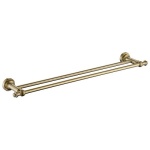 Medoc double towel rail 750mm brushed bronze