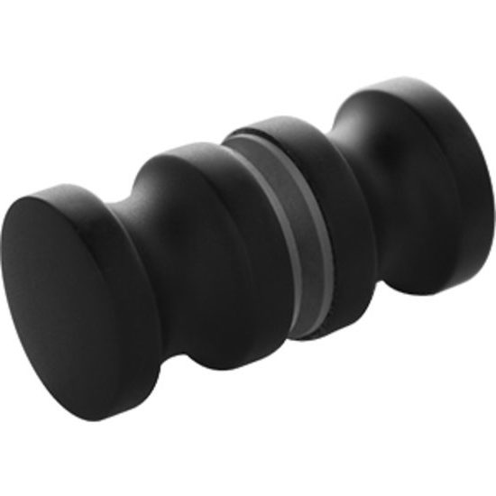 Purity knob round recessed matte black