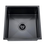 Arcko lux matte black grey single bowl sink 37L