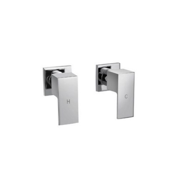 Square wall top assembly chrome