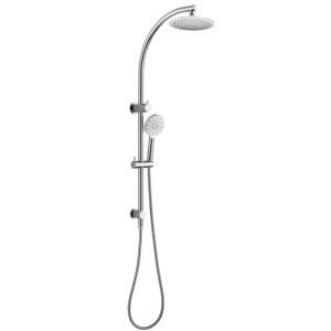 Rund curved multifunction shower combo chrome