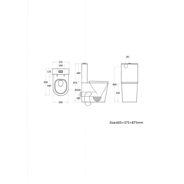 Short Projection Toilets