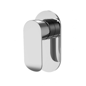 Oval shower mixer brushed nickel
