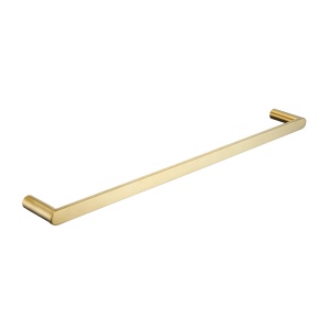 SS Rund single towel rail 800mm brushed gold