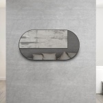 Noosa matte black framed mirror