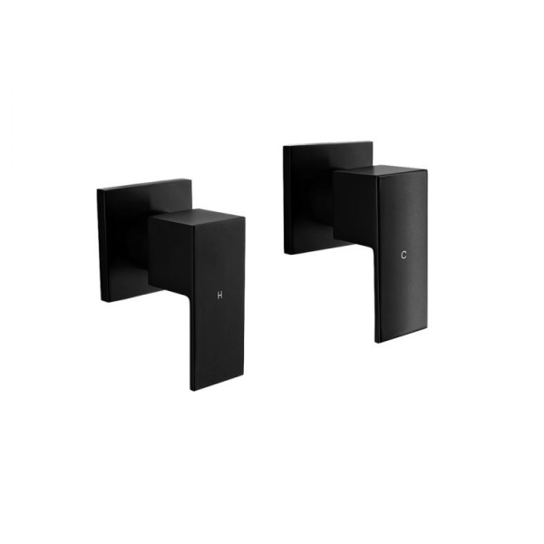 Square wall top assembly matte black