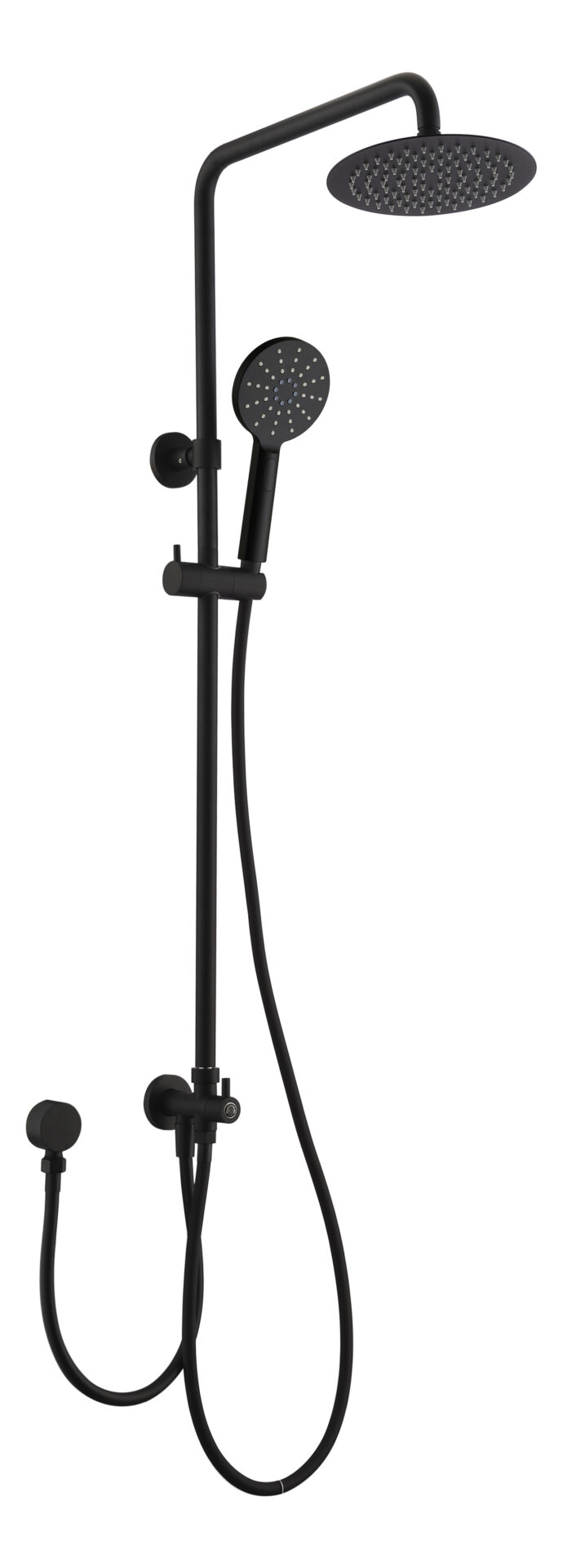 Rund multifunction shower combo double hose matte black