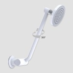 Streamjet clicklock arm shower 6.5 white chrome