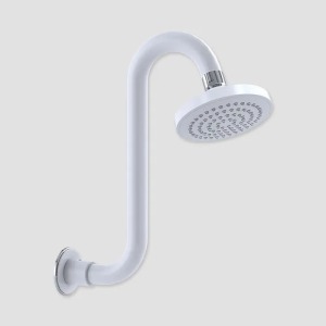 Streamjet swan neck arm shower 6.5 white chrome