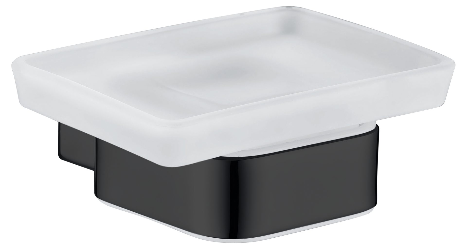 SS Eckig soap dish matte black