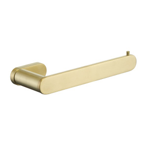 SS Rund toilet roll holder brushed gold