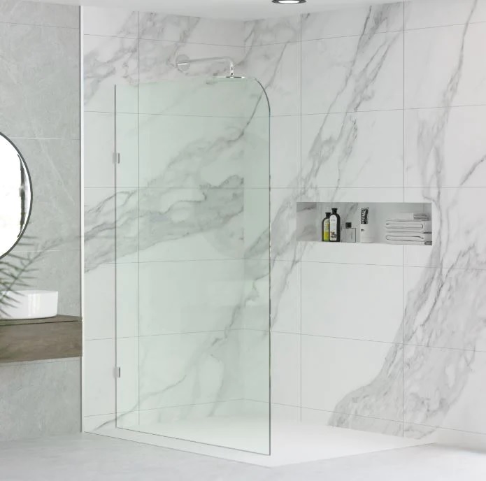 Radius Corner Frameless Shower Screen Panel 1000mm Bathrooms On A Budget 1157